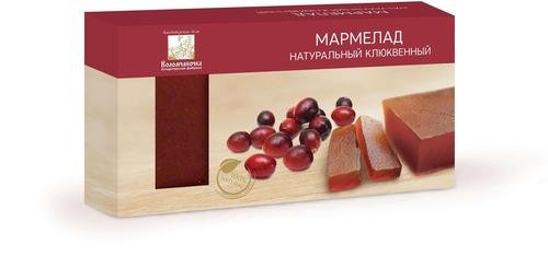 №2 Мармелад пластовый 210г клюквенный в Вязниках