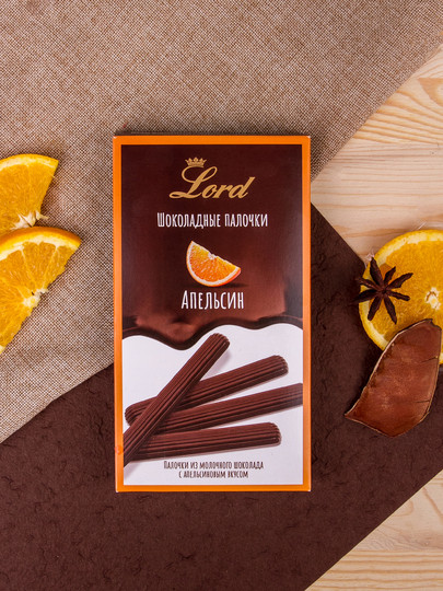  TM LORD Палочки из молочного шоколада с апельсиновым вкусом, 80 гр  в Вязниках