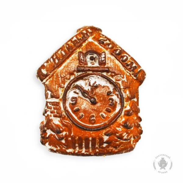 №1 Пряник печатный  Часы, 300г(начинка сгущёнка+орех) в Вязниках