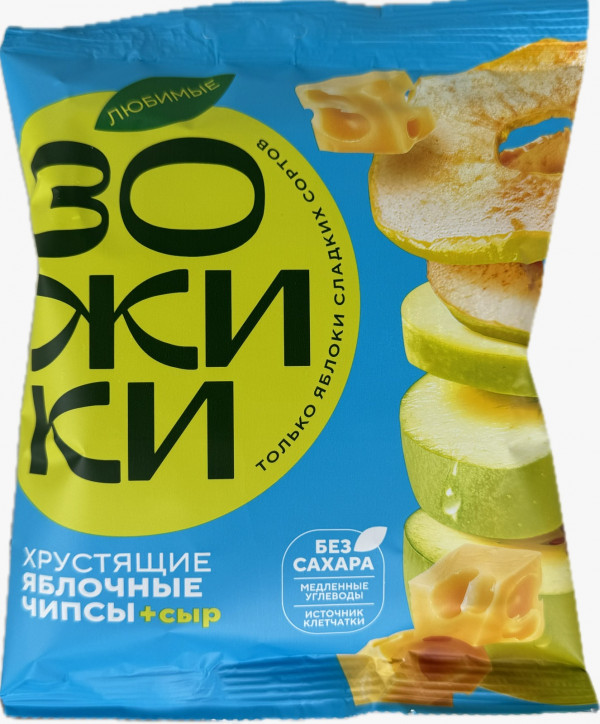 №1 Зожики Яблочные чипсы с сыром, 25г  в Вязниках