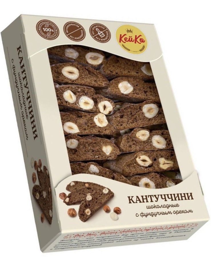  Кей Ко Кантуччини шоколадные с фундучным орехом, 200г  в Вязниках